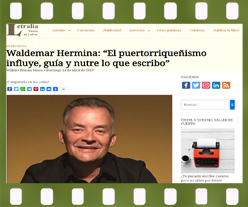 Waldemar Hermina autor de Muchos años de espera concede entrevista a letralia revista literaria. Editorial Adarve, Editoriales actuales de España