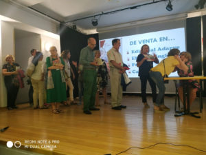 Autores de Adarve en presentación de Tío Galo de Carmen Muñoz. Editorial Adarve, Editoriales de España