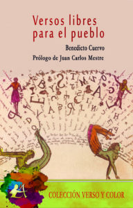 Portada del libro Versos libres para el pueblo de Benedicto Cuervo. Editorial Adarve, Editoriales que aceptan manuscritos