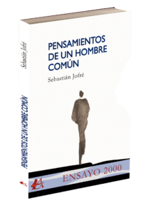 Portada del libro Pensamientos de un hombre común de Sebastian Jofré. Editorial Adarve, Editoriales de España