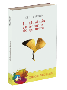 Portada del libro La alquimia en tiempos de quimera. Editorial Adarve, colección Verso y color, poesía. Editoriales de España