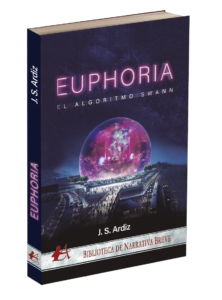 Portada del libro Euphoria. Editorial Adarve, colección Biblioteca de Narrativa Breve. Editoriales de España