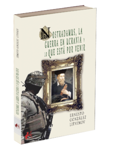 Portada del libro Nostradamus, la guerra de ucrania y lo que está por venir. Editorial Adarve, publicar un libro
