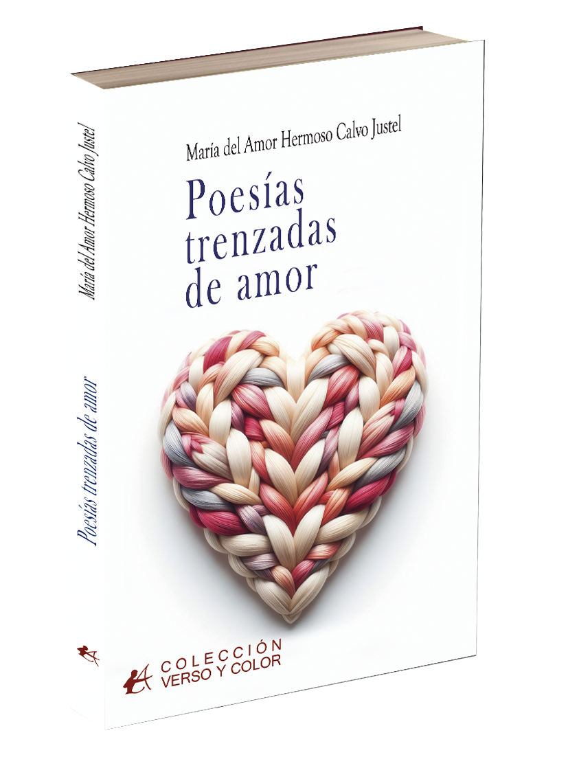Portada del libro Poesías trenzadas de amor. Editorial Adarve, colección Verso y color, Editoriales de España